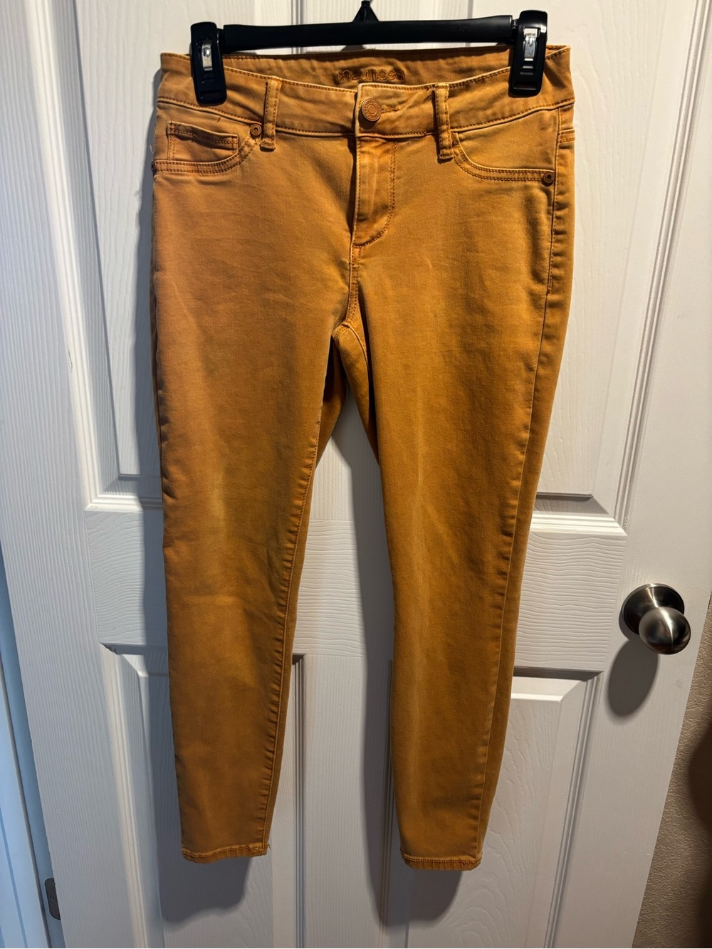 Maurices Mustard Skinny Jeggings